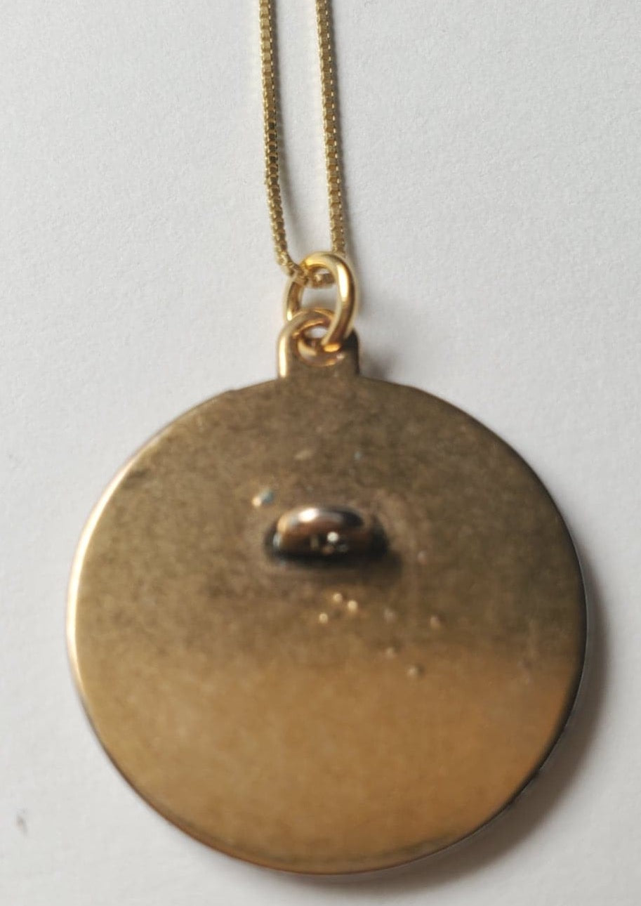 Chanel Antique Gold Rue Cambon Coin Necklace repurposed