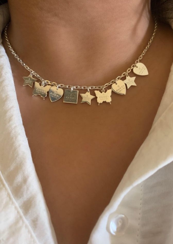 Gucci Heart Necklace repurposed