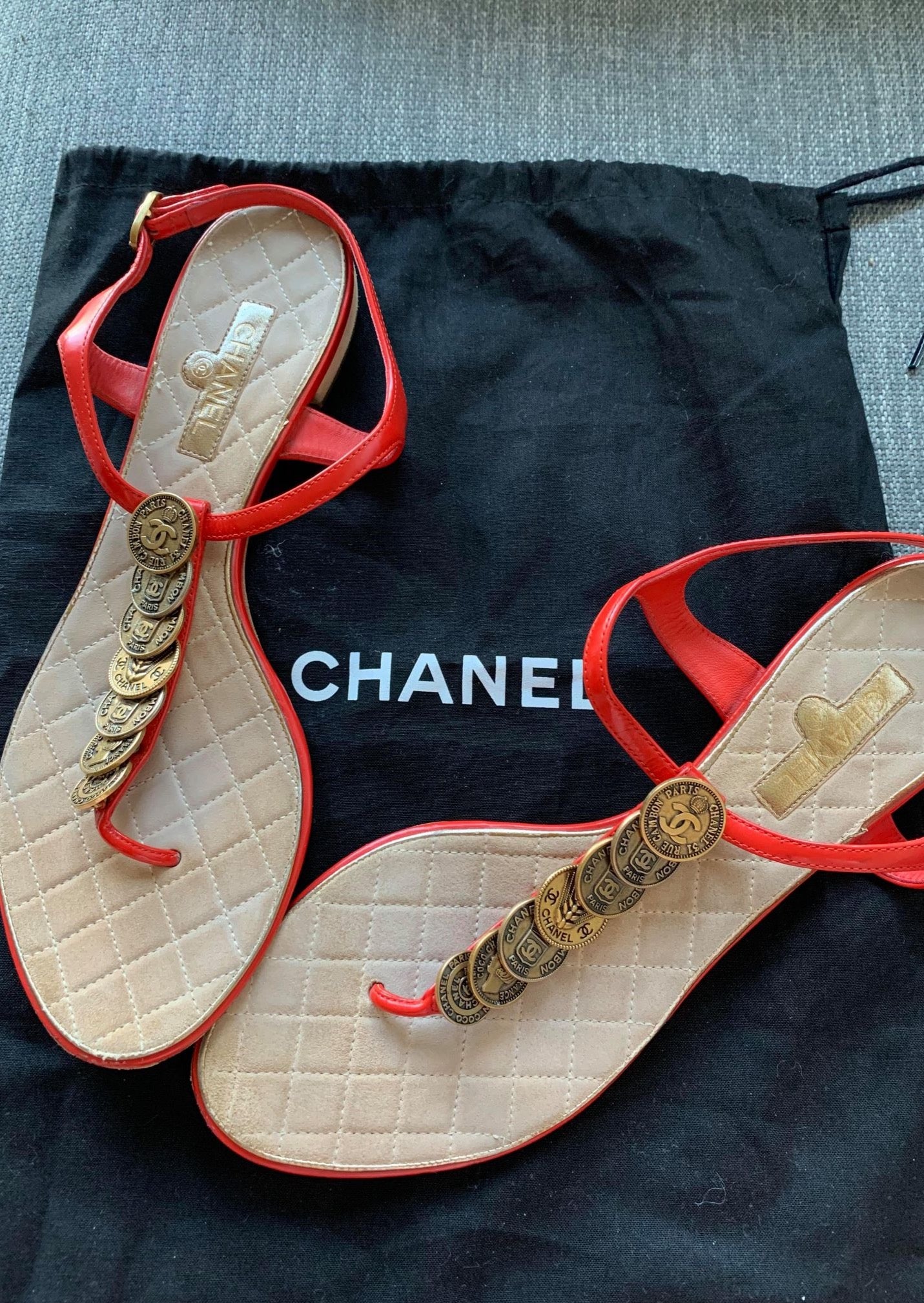 Chanel Paris Antique Gold Coin Necklace