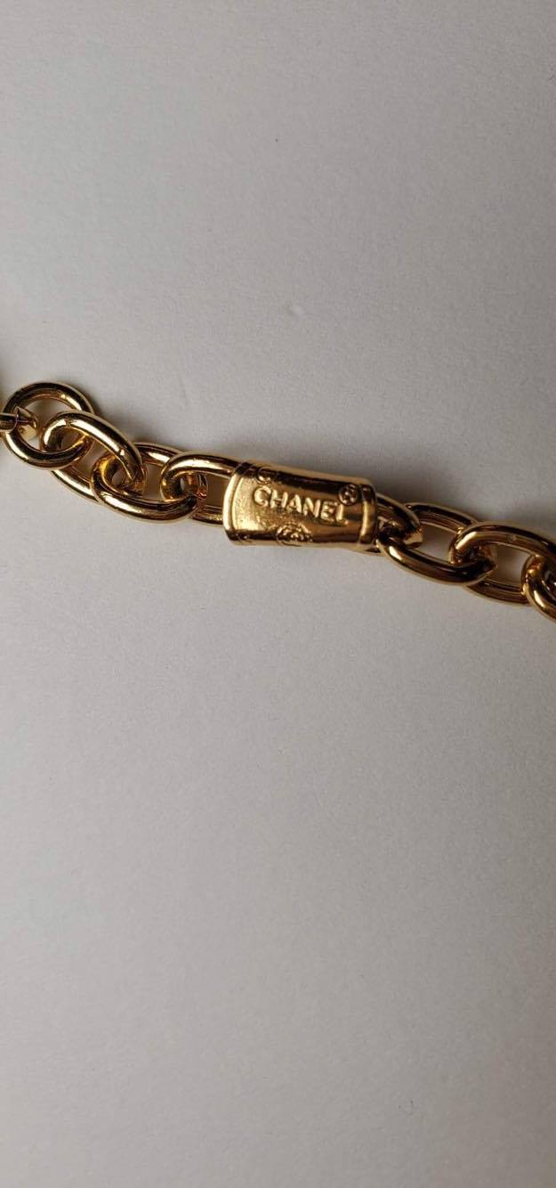 Chanel Textured CC Dainty Necklace