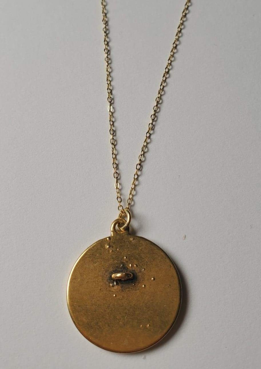 Chanel CC Antique Gold Coin on Dainty Chain repurposed