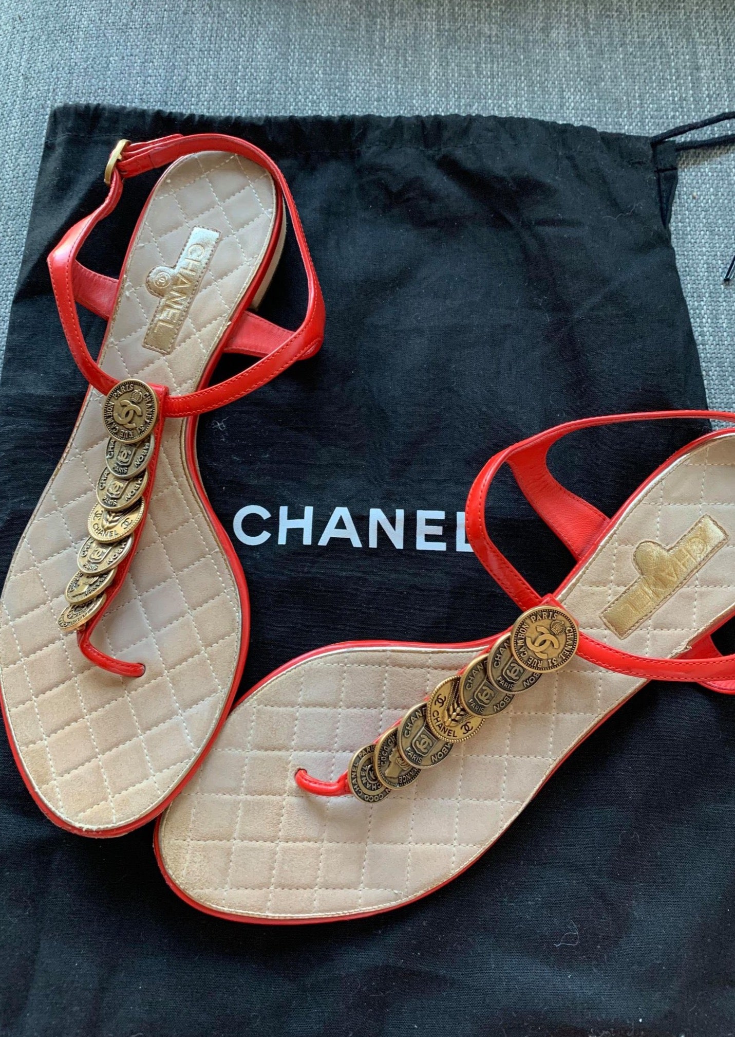Chanel CC Antique Gold Coin repurposed