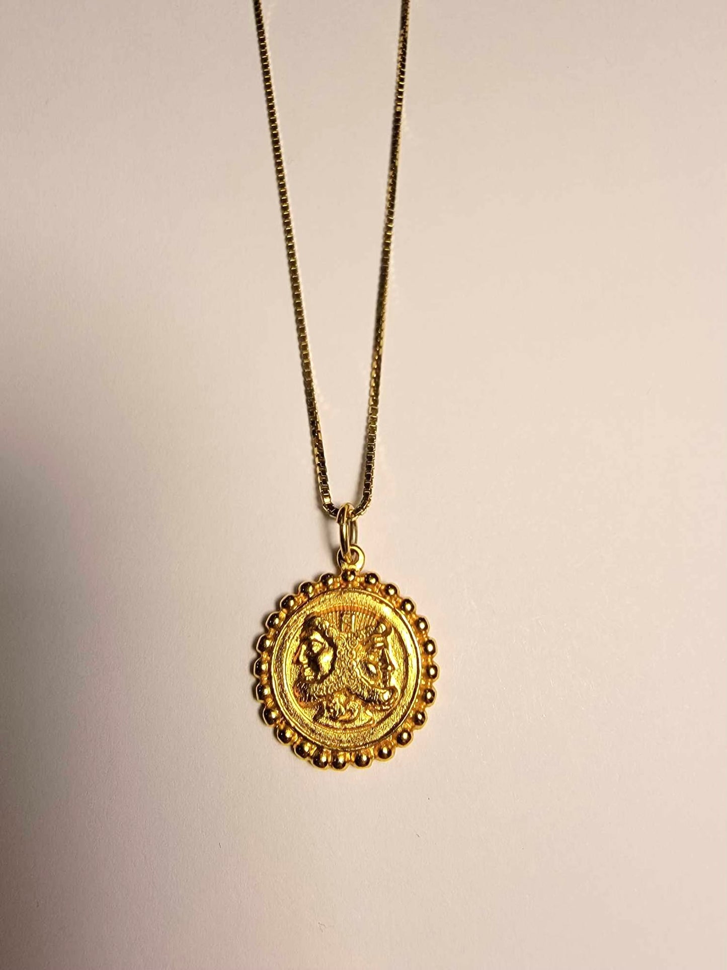 Dainty Fendi Reworked Coin Necklace