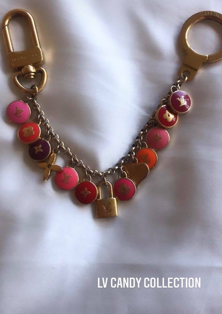 LV Aubergine Flower Necklace repurposed