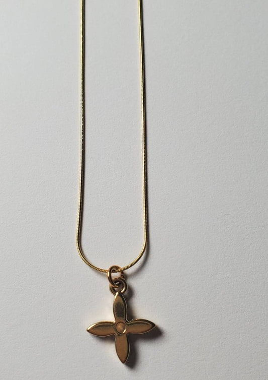 Louis Vuitton Gold Flower Necklace repurposed