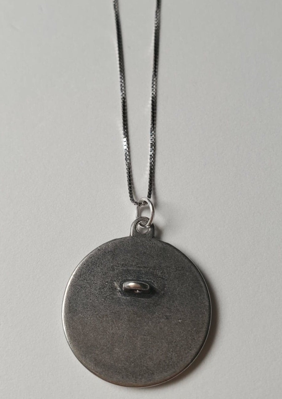 Chanel CC Gunmetal Coin Necklace repurposed