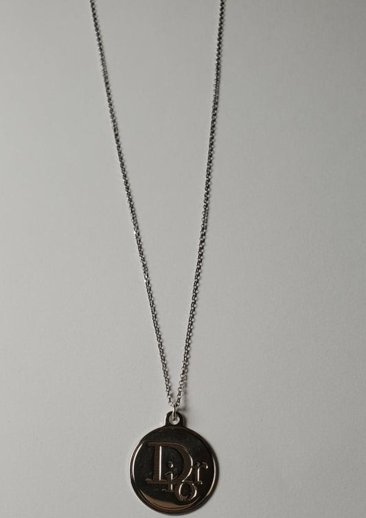 Dior Silver Coin Necklace