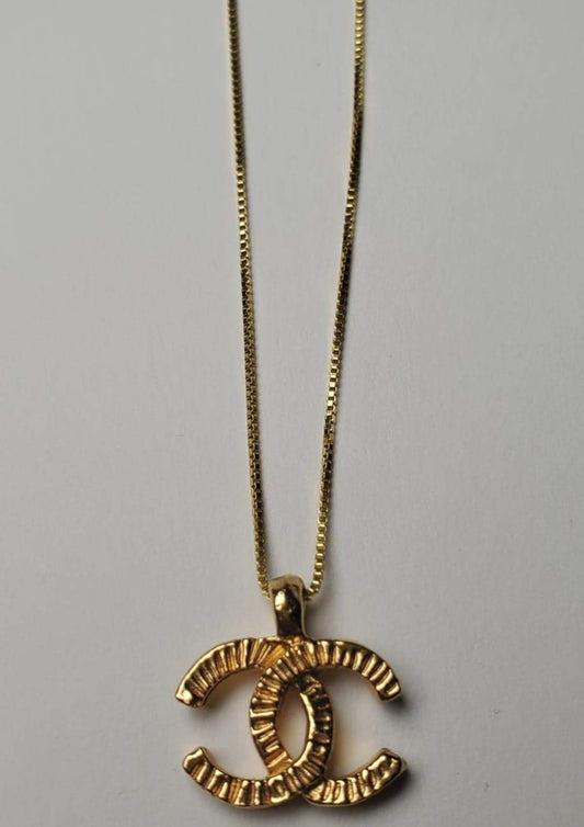Chanel Textured CC Dainty Necklace
