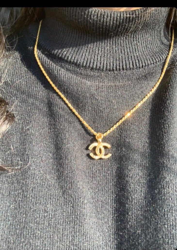Chanel CC Textured Necklace