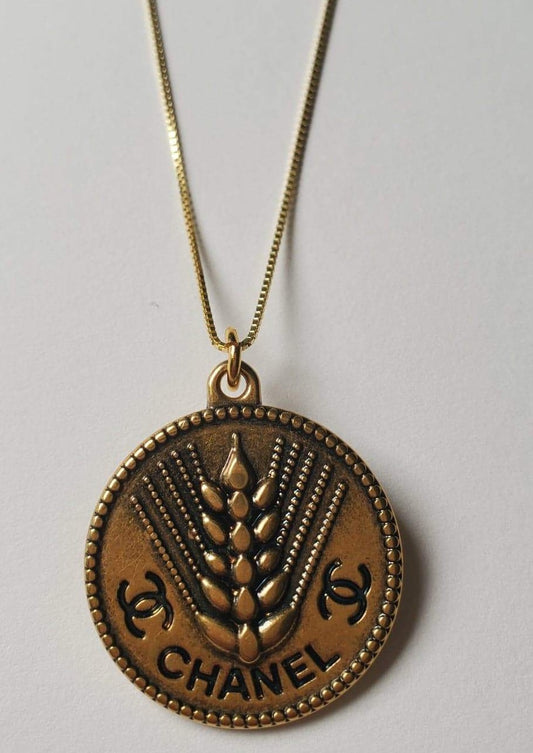 Chanel CC Antique Gold Coin repurposed
